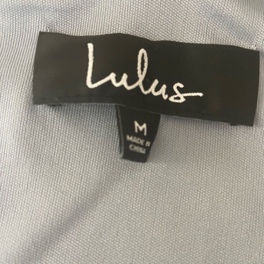 NWT Lulu’s Daring Romance Pastel Blue Satin Cowl Neck Maxi Dress - Picture 5 of 7